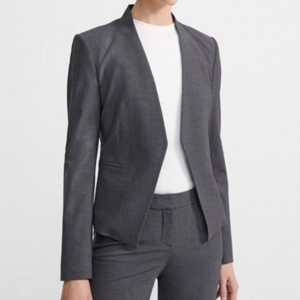 Theory Open Blazer In Sevona Stretch Wool - Size 6 - 96% Virgem wool